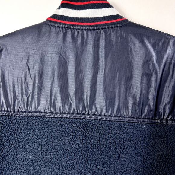 Champion Mens Navy Blue Varsity Sherpa Full Zip Jacket Size M - Picture 9 of 9